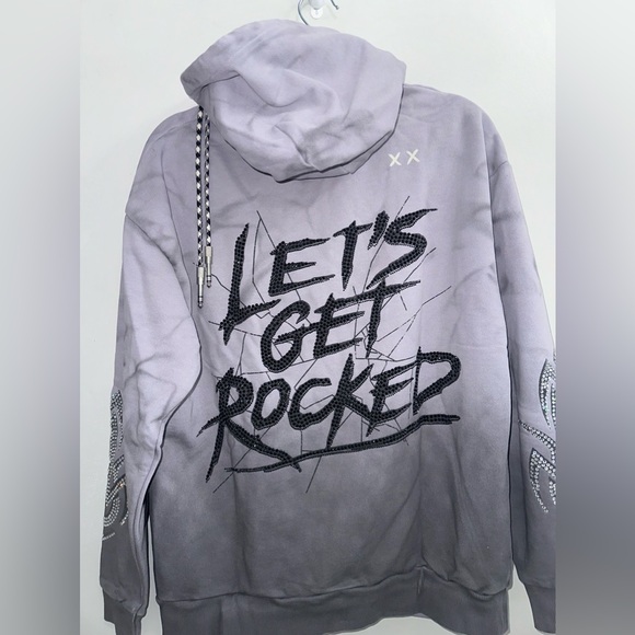 Cult Of Individuality  PULLOVER SWEATSHIRT IN DEF LEPPARD TRIBAL GREY - Picture 12 of 16